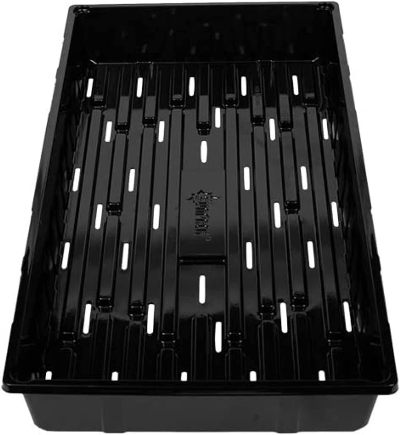 SUNPACK 10" x 20" Seed Starting Tray, Black, 2.5" - with Drainage Holes, Perfect for Greenhouses or Indoor Gardening - Ideal for Seedlings and Cuttings