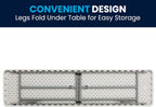 Flash Furniture 6 ft Plastic Folding Training Table, Granite White | Durable Construction, Commercial Use