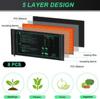 ROCEEI 8 Pack Seedling Heat Mat Bulk, 10" x 20.75" Heat Mats for Seed Starting Plant Heating Mat Grow Mats Waterproof Hydroponic Heating Pad Warm Seed for Greenhouse Plants Germination Grow