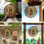 Virgin Mary Prayer Wind Spinner, Metal Wind Spinners Outdoor Indoor, Virgin Mary Hanging Garden Decor for Outside, Stainless Wind Spinners for Yard and Garden 10 inch 3D (25.76X25 CM)