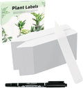 Plant Labels 4 Inch 200Pcs Plastic Plant Name Tags for Seedlings Garden Labels Markers Nursery Plant Tags Seed Labels Stakes with Permanet Marking Pen Plant Markers for Outdoor Garden (White200)