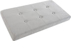 Storage Ottoman - Velvet Tufted Footrest, Linen Chest, or Bench Organizer with Removable Lid for Bedroom, Dorm Room, or Entryway by Lavish Home (Gray)