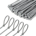 8 Inch Silver Zip Tie 1000 PCS, 40 Lbs - Small to Medium Zip Tie, Nylon PA66 UV Resistant Cable Tie Heavy Duty for Indoor and Outdoor Use - Ideal for bundling and securing objects