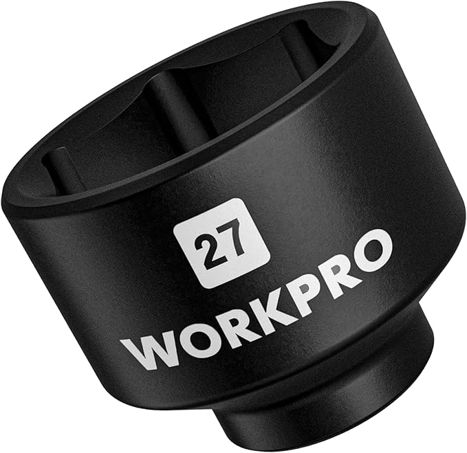 WORKPRO 27mm Oil Filter Socket Wrench, Oil Filter Removal Tool, Oil Filter Change Set, Ideal for Some Mercedes, Volkswagen, Hyundai, Kia, Minis, and Smart Car