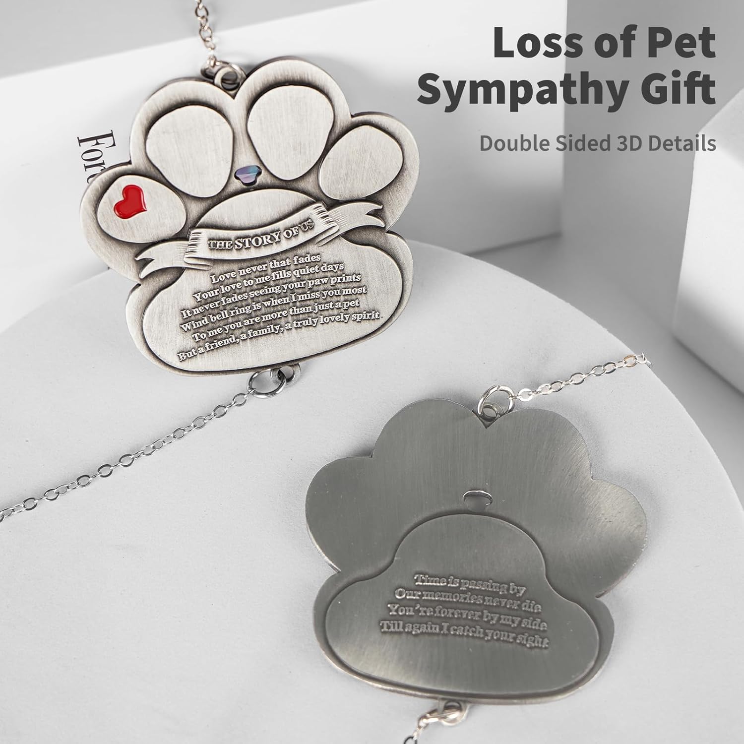 Pet Memorial Gifts for Loss of Dog Cat, Dog Memorial Crystal Suncatcher, Pet Passing Away Sympathy Gifts for Pet Lovers, Dogs Remembrance Rainbow Maker Ornament for Window Hanging, Garden, or Patio