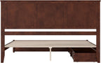 AFI, Felicity King Platform Bed with Panel Footboard & Storage Drawers, Walnut