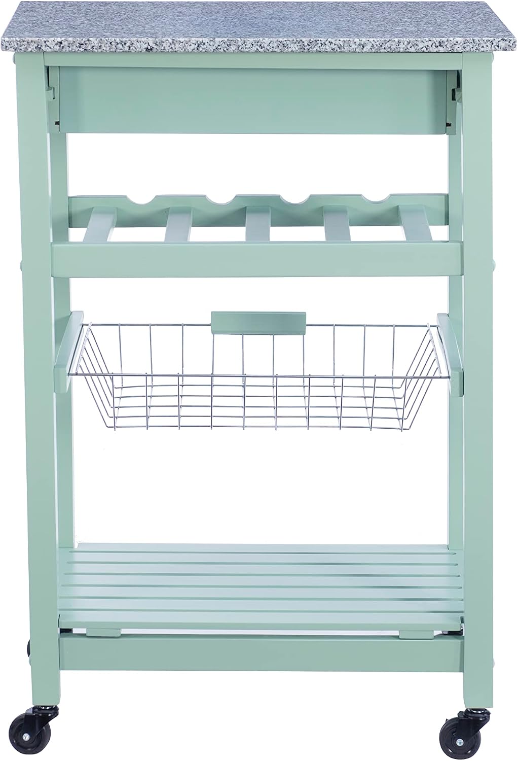 Linon Kitchen Island, Green, 15.75 x 22.83 x 33.86 Inches