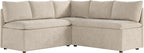 CHITA Breakfast Nook Bench with Storage, Upholstered Dining Bench with Back, Corner Kitchen & Dining Banquette Seating Nook, Dining Settee, L Shaped 5 Seats, Fabric in Khaki