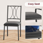 Dining Table Set for 2, Kitchen Table with 2 Upholstered Chairs, Wood 3-Piece Kitchen Dining Room Table Set for Apartment, Small Space, Space Saving, Retro Gary