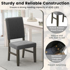 Giantex Dining Chairs Set of 2, Mid-Century Velvet Fabric Upholstered Chairs with Rubber Wood Legs, Thick Padded Seat, High Back, Modern Side Armless Chairs for Kitchen Living Dining Room