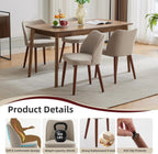 GarveeHome Dining Chairs Set of 4, Modern Hollow Back Dining Room Chair | Upholstered Kitchen Chairs with Adjustable Foot Pads, Wooden Dinner Chair for Kitchen Dining Room