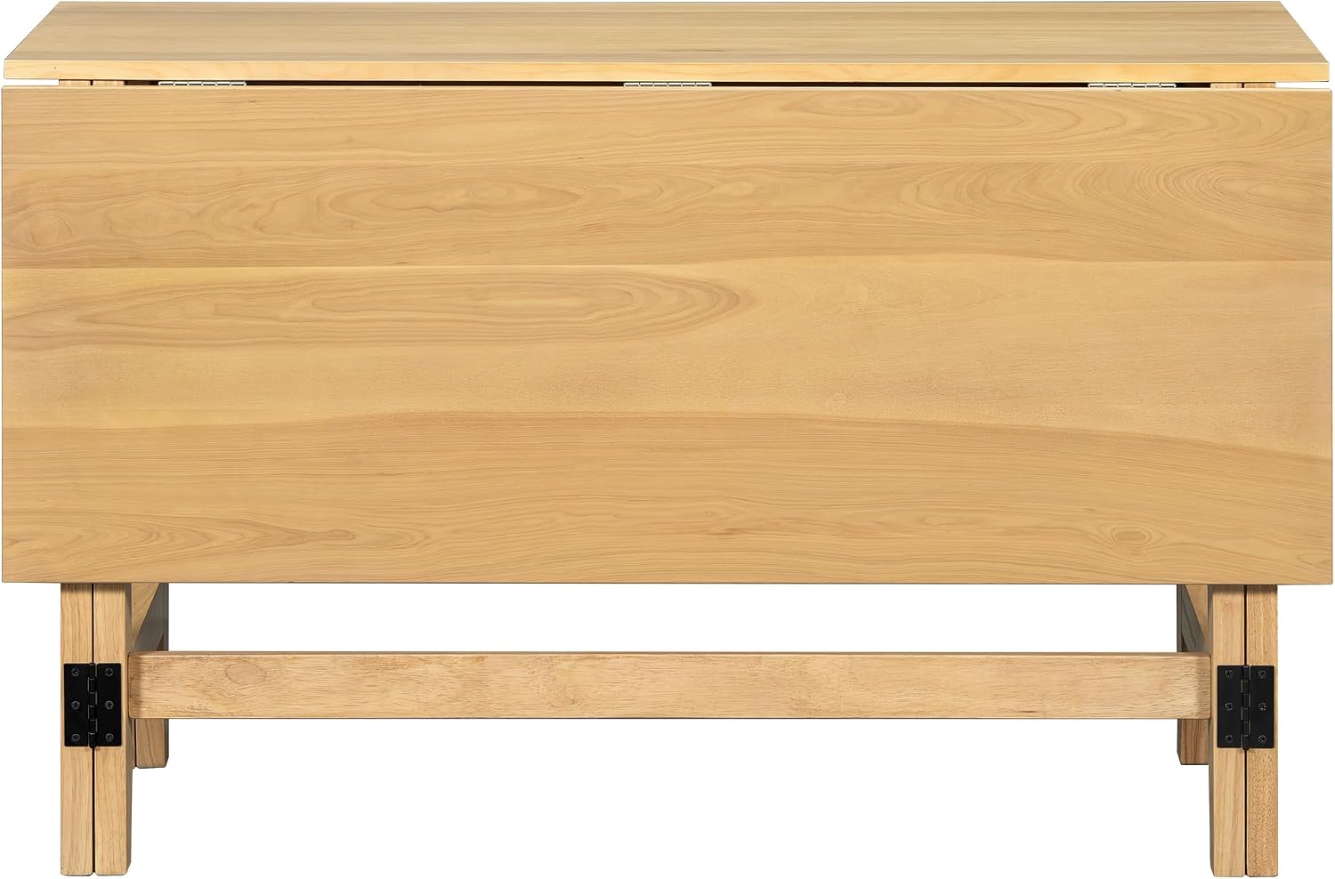 LUMISOL Extendable Dining Room Table for 4, Small Folding Drop Leaf Kitchen Dining Table, 18–36 inch, Space-Saving, Easy Assembly, Natural