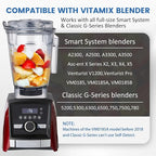 Compatible with vitamix Ascent 64oz Container, Replace Venturist V1200 A3500 A3300 A2500 A2300 X2 X3 X4 X5 VM0185 VM0185A VM0185B Self Detect Containers, 64oz. Low-Profile Container Jar Cup
