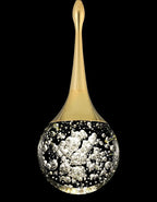 Flashing God Gold 1 Light Teardrop Crystal Pendant Lighting,Integrated Pendant Light with Crystal Bubble for Kitchen Island Globe Fixtures, Chromed Finished 2700k 4500k 6000k
