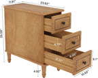 Tribesigns Solid Wood End Table, Fully Assembled Narrow Side Table with Drawers, Pre-Assembled Nightstand Slim Bedside Table for Small Spaces, Living Room, Bedroom, Wood