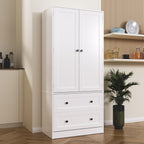 DIYART 64.2" Tall White Kitchen Pantry, Storage Cabinet with Doors and Drawers, Freestanding Wooden Organizer for Kitchen, Dining Room
