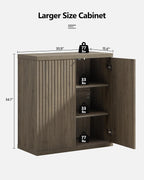SICOTAS Buffet Cabinet with Storage Sideboard Cabinet with Doors & Shelves | Accent Sideboard Modern Credenza Fluted Storage Cabinet Mid Century Media Console for Living Room Kitchen Dining Hallway