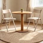 Padded Folding Chairs 2 Pack, 450LBS Heavy Duty Folding Dining Chair, Wood | Waterproof Leather, Triple Anti-Rust Coating, 1.37" Folded, Foldable Chairs for Dining Room, Kitchen, Home, Events, Apartment