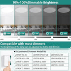 20 Inch Dimmable LED Ceiling Light Fixture, Ultra Thin Flush Mount, 40W 4000Lumen, 3 Color Changeable, Round, White, for Dining Room, Kitchen, Bedroom, Office, Hotel