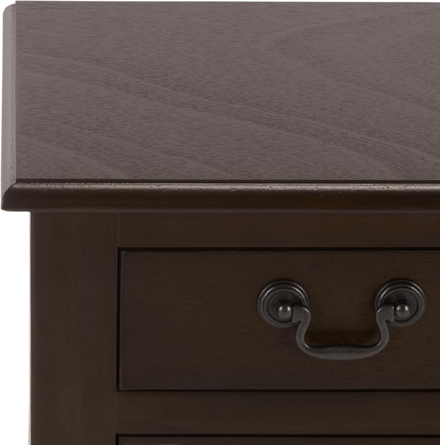 SAFAVIEH Furniture - Athena 3-Drawer Console Table - Dark Chocolate - Solid Wood - Farmhouse Classic Design - Ideal for Entryway, Living Room, Hallway, 23.5" W x 13" D x 29.5" H (CNS5703D)