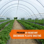 Farm Plastic Supply - Clear Greenhouse Plastic Sheeting - Ultra Durable - 8 mil - (50' x 20') - 4 Year UV Resistant Polyethylene Greenhouse Film for Gardening, Farming, Agriculture