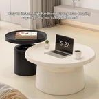 Round Metal Side Table, Multipurpose End Table for Living Room, Bedroom, Office, Balcony - Ideal for Small Spaces