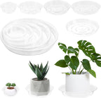 Plant Saucer 30 Pack Plant Trays for Pots 4/6/8/10/12 Inch Plastic Plant Saucers for Outdoors & Indoors Clear Drip Trays for Potted Plants Flower Pot Plates to Catch Water Drainage Dishes No Holes