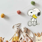 Open Road Brands Peanuts Snoopy and Woodstock Hug Wood Wall Decor - Fun Snoopy Wall Art for Kids' Bedroom or Play Room