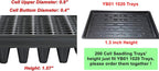 200 Cell Plug Tray, 10pcs-Pack Thick Durable Seed Starter Flats Vegetable Fruit Seeds Seedling Plastic Plug Farmer Nursery Trays Propagation
