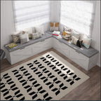 Bobve L-Shape Storage Bench with Cushion, Backless Corner Dining Bench, Kitchen Dining Nook Bench with Hidden Storage for Dining Room, Kitchen, Entryway (White+Grey)
