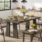 YITAHOME 70.86 Inch Dining Table for 6-8 People, Wooden Farmhouse Rectangular Kitchen Table, Modern Dining Room Dinner Table for Home Kitchen Apartment Restaurant, Rustic Grey