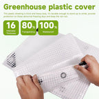 Greenhouse Cover,Clear Plastic Covering, 16Mil Thickness Heavy Duty Clear tarp for Chicken coop,Gardening,Farming, Greenhouse Plastic sheeting with Grommets (White, 3ft*3ft)
