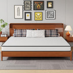 PayLessHere 6 Inch Hybrid Mattress with Innerspring and Foam/Fiberglass Free/Medium Firm Spring Mattress/King Size Mattress in a Box/CertiPUR-US Certified/Cool Sleep Pressure Relief