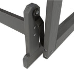 Poly Lumber Patio Glider, HIPS Material Weather-Resistant Swing Bench for Outdoor Porch Garden, Gray