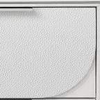 Pearl White 2-Drawer Nightstand with Acrylic Crystal Legs,for Small Spaces