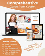 Kootek 700pcs Cake Decorating Kit, Baking Supplies with Springform Pans, Cake Turntable for Decorating, Piping Tips Set, Pastry Bags, and More Baking Tools for Mother's Day