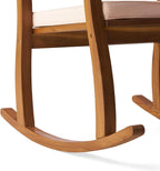Christopher Knight Home Selma Acacia Rocking Chairs with Cushions, 2-Pcs Set, Teak Finish