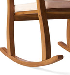 Christopher Knight Home Selma Acacia Rocking Chairs with Cushions, 2-Pcs Set, Teak Finish