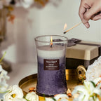 HomeLights 3-Layer Candles for Home Scented, 21.52 OZ Natural Soy Wax Scented Candles Burns Up to 100 Hours, Large Jar, Teak Mahogany