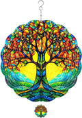 Tree of Life Hanging Wind Spinners for Women Men, 12 Inch Metal 3D, Stainless Steel Hanging Wind Catchers Sculpture for Outside, Christmas Decoration Garden, Unique Gift Xmas