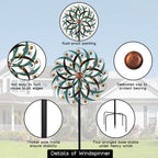 Stargarden Large Metal Wind Spinners for Outdoor, Metal Yard Art Wind Sculptures & Spinners for Yard and Garden Decorations (20x80 Inches)