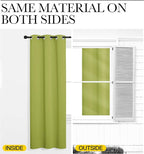 NICETOWN Fresh Green Blackout Curtains 90 inches Length for Living Room, 2 Panels, 55" Wide, Thermal Insulated Long Drapes for Large Window