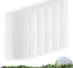 UMIG 6 PCS 4' x 2' x 0.32'' Polycarbonate Greenhouse Panels, Twin-Wall Waterproof UV Protected Corrugated Plastic Roof Panels Sheets, Clear Replacement Panels for Greenhouse, Outdoor, Plant
