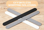 9 Pcs Wrapping Paper Holder Clips - Silicone Covered Metal Stabilizer Slap Bands for Christmas Gift Poster Home Storage (White/Black/Grey)