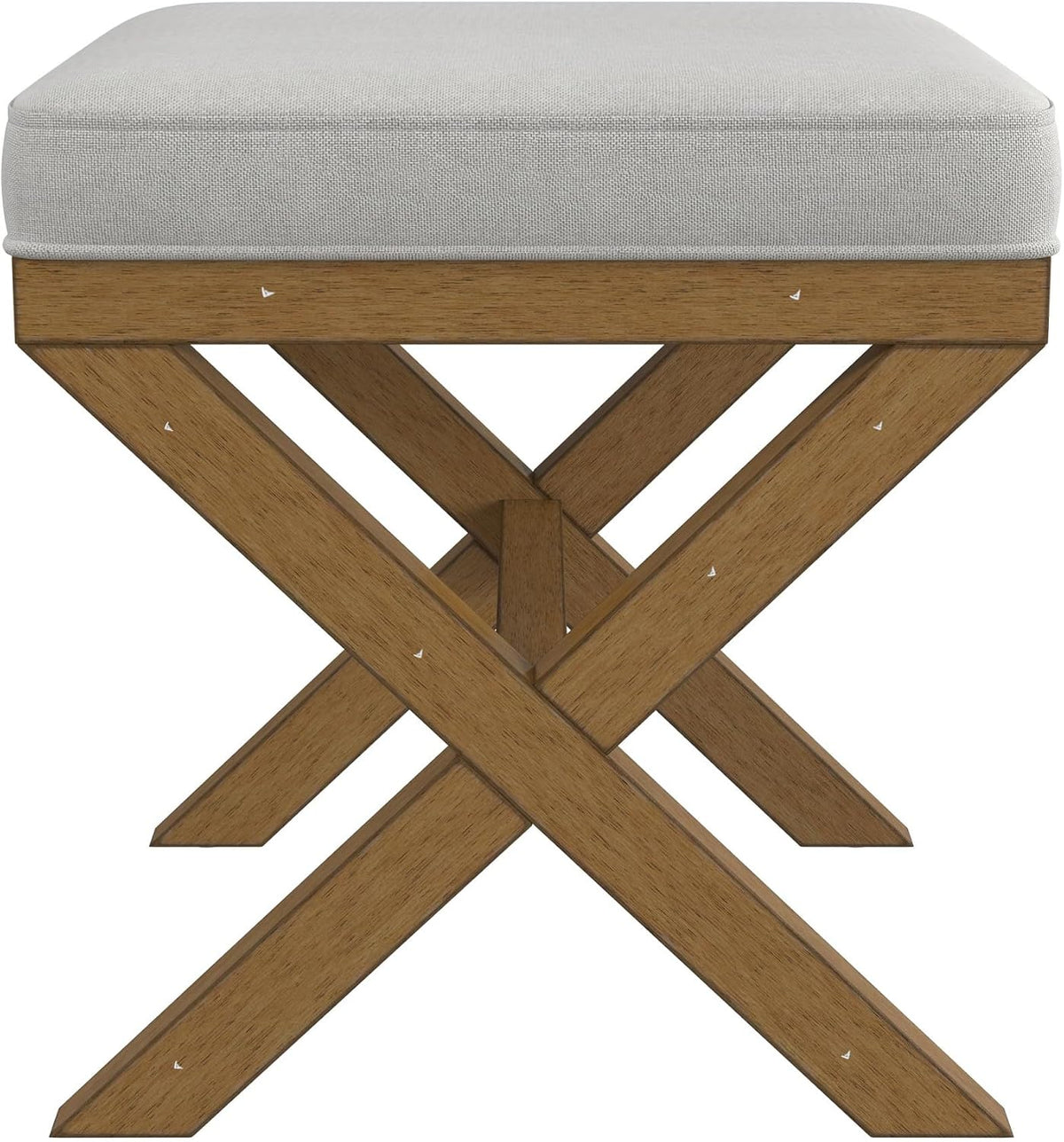 Hillsdale Somerset Backless Wood Vanity Stool for Makeup Room or Bathroom, Dark Driftwood