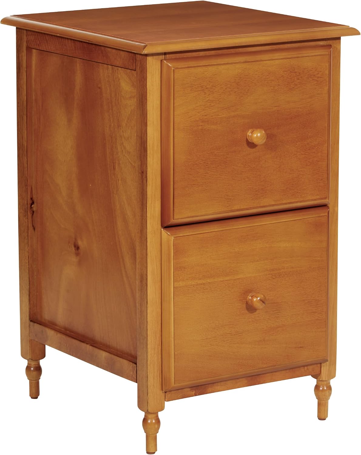 OSP Home Furnishings Knob Hill Collection File Cabinet for Letter Size Files, Antique Cherry Finish