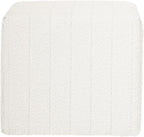 HomePop 19" Modern Channel Tufted Ottoman - Cream Boucle