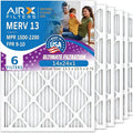 AIRX FILTERS WICKED CLEAN AIR. 14x24x1 Air Filter MERV 13 Electrostatic Pleated Air Conditioner Filter 6 Pack HVAC AC Furnace Filters