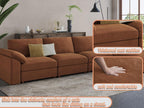 EASE MOOSE Ottoman Module for Chenille Modular Sectional Sofa, Sectional Couch Ottoman,Brown