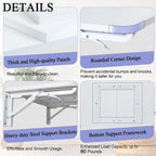 TEAMIX Wall Mounted Desk, White Folding Desk for Small Spaces Floating Shelf Organizer with Heavy-Duty Brackets for Home Office